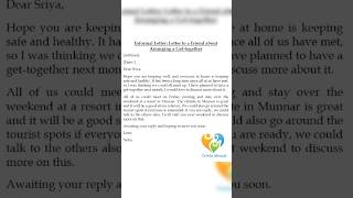 Informal Letter writing Sample Letter to a friend about arranging a gettogether  english writing [upl. by Blessington]