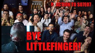 Game of Thrones S07E07 LITTLEFINGERS DEATH Brazilian Reaction  Senas Bar [upl. by Akehsat239]