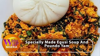 Egusi Soup And Poundo Yam Made Easy  Chef Aramide Recipe [upl. by Gerk883]