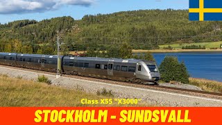 Cab Ride Stockholm  Sundsvall The East Coast Line  Ostkustbanan Sweden train drivers view 4K [upl. by Esnofla943]