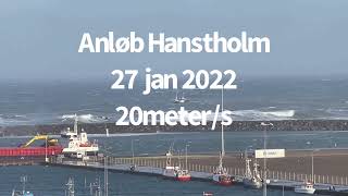 Casilo ank Hanstholm i skidt vejr 27 januar 2022 [upl. by Nossah]