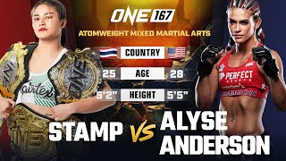 Savage Striking 🔥 Stamp vs Alyse Anderson  Full Fight Replay [upl. by Reinald674]