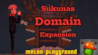 Sukunas domain expansion in melon playground [upl. by Ettenowtna]