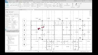 6  Revit plans de coffrage  annotation poteaux et pochage  4 min 05 [upl. by Yniatirb]