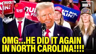 Trump does UNTHINKABLE ACT at EMPTY NC Final Speech [upl. by Isbella498]