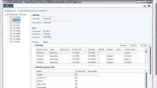 Dynamics AX 2012  Ledger Calendar [upl. by Drapehs]