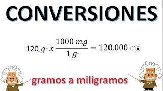 CONVERSIONES DE GRAMOS A MILIGRAMOS gr a mg [upl. by Leelaj]