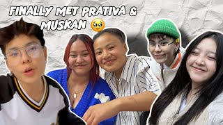 FINALLY met PRATIVA amp MUSKAN  Nepal se aya mera dost  Xorem amp Gracy  prativaxmuskan [upl. by Anahsirk]