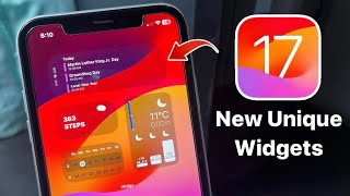 iOS 17 New Unique Widgets  Enable Now [upl. by Nahtnaoj]