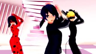 MMD LedyBugCat NoirMarinetteAdrienHigai [upl. by Sigvard]