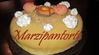 Marzipantorte Rezept und Anleitung  Marzipandecke selber machen [upl. by Barayon]