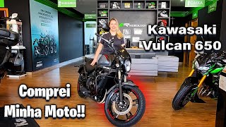 NOVA KAWASAKI VULCAN S 650 CAFÉ 2025  CONSEGUI COMPRAR UMA MOTO [upl. by Maleen203]