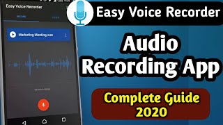 Best Audio Recording App  Easy Voice Recorder App for Android  Best Voice Recorder App In 2020 [upl. by Nivrehs5]