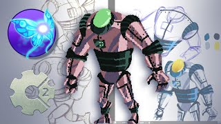 Robot Enemy Creation Commentary Photoshop to Spriter Pro [upl. by Pazit15]