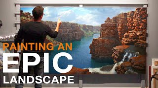 How to paint a BIG LANDSCAPE PAINTING  EPIC Kimberley [upl. by Zirkle515]