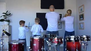 Gloria Estefan  Conga Drum cover by The Gales Play Drums [upl. by Maffa299]