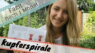 Fazit Kupferspirale  1 Monat  Dauer Blutung Schmerzen Nebenwirkungen  vegan lifestyle [upl. by Acherman]