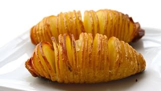 Hasselback Swedish Potatoes  Arabic Subtitles بطاطس بالفرن بالطريقة السويدية [upl. by Alaekim]