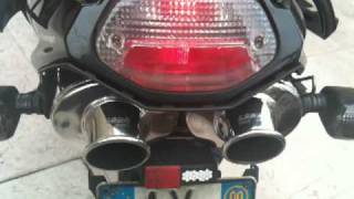 BMW R1100S LASER exhaust sound check and Lucky dog assistant [upl. by Robinetta]