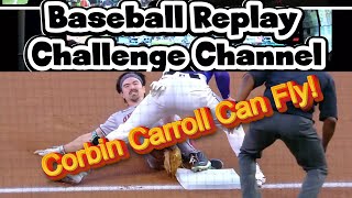 MLB Baseball Corbin Carroll Can Fly  Umpire Proven Wrong [upl. by Allisirp]