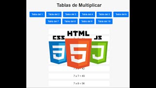 Tablas de Multiplicar JS [upl. by Adnaval]