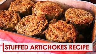 Stuffed Artichokes Recipe [upl. by Ahtiek]