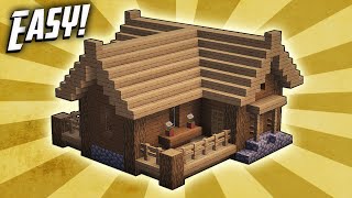 Minecraft How To Build A Small Survival Starter House Tutorial 3 [upl. by Ilrebmik]