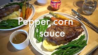 Delicious peppercorn cream sauce for steak 기가막힌 페퍼콘 스테이크 소스 만들기 [upl. by Eikcim]