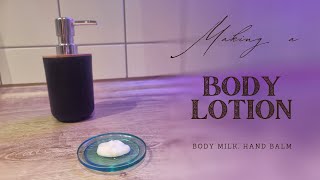 Making a body lotion  body milk  hand balm [upl. by Oelak]