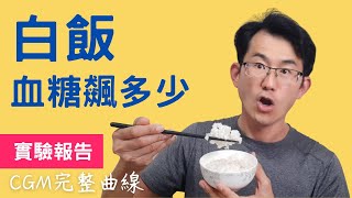 【血糖實測】吃白飯血糖升高多少白飯升血糖速度有多快看完這個實測，你白飯還要吃那麼多嗎 [upl. by Gnoy]