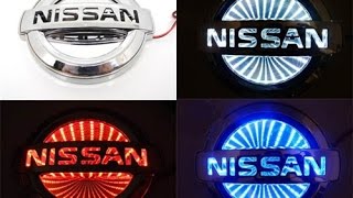 تركيب لوجو مضيء امامي و خلفي لسياره نيسان صني installing glowing Nissan sunny n16 Logo [upl. by Tullius]