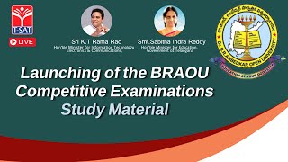 TSAT LIVE  BRAOU Launching of the BRAOU Competitive Examinations Study Material [upl. by Ennovi]