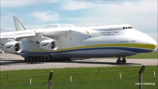 Antonov 225 Mriya Departure from East Midlands UK  130614 [upl. by Ynatsed]