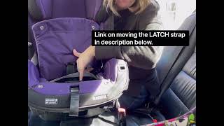 How to install graco slimfit3LX rear facing with LATCH [upl. by Kcirdahs]