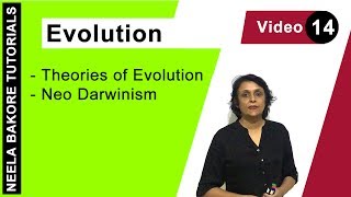 Evolution  NEET  Theories of Evolution  Neo Darwinism  Neela Bakore Tutorials [upl. by Sherr619]