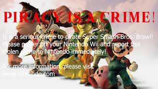 Super Smash Bros Brawl  Anti Piracy Screen Fanmade [upl. by Asilram]