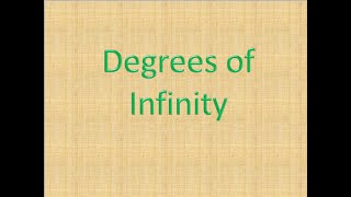 Infinity and Beyond PartIV  Degrees of infinity [upl. by Ymmot]