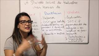 Divisão Social do Trabalho parte 3 Na visão de Marx Durkheim e Weber [upl. by Colb800]