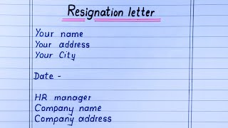 Resignation letter for Company [upl. by Carlene710]