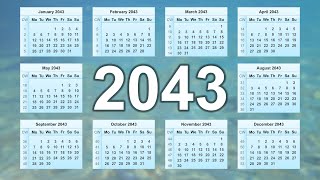 Calendar 2043 [upl. by Gnemgnok178]