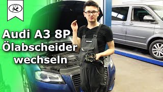 Audi A3 Ölabscheider Kurbelgehäuteentlüftung Wechseln  Change oil separator  VitjaWolf  HD [upl. by Acinoryt]