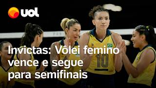 Brasil bate República Dominicana no vôlei segue imbatível e vai à semi por 3º ouro nas Olimpíadas [upl. by Rock]