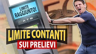 LIMITE prelievo di CONTANTI dal conto corrente  Avv Angelo Greco [upl. by Noxin395]