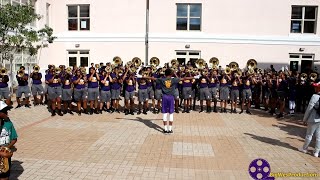 Edna Karr Marching Band vs McMain Marching BandBattle Before Andrew Wilson Homecoming Parade2024 [upl. by Rowen]