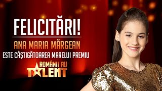 Finala Românii au talent 2021 Ana Maria Mărgean a câștigat marele premiu al sezonului 11 [upl. by Noirod]