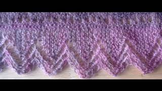 Knit Lace Edging Tutorial Video part 1 and 2  Lace Knitting Instruction [upl. by Nabru]