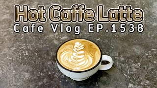 Cafe Vlog EP1538  Hot Caffe Latte  Latte Art Rosetta  Coffee Latte [upl. by Eboj188]