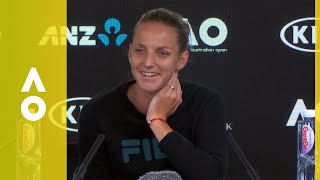 Karolina Pliskova press conference QF  Australian Open 2018 [upl. by Felske]