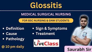 Glossitis  medical surgical nursing  For Bsc Nursing and GNM students [upl. by Stralka]