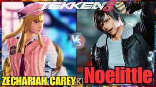 TEKKEN8 ➤ ZECHARIAH CAREY  LILI  リリ  vs Noelittle  HWOARANG  ファラン  【鉄拳8】 [upl. by Sualokcin]